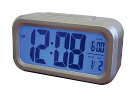 Westclox 5.3 in. Silver Alarm Clock Digital