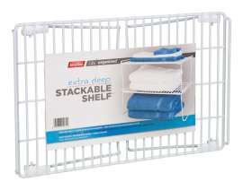 Grayline Life Organized 12 in. H X 8-3/4 in. W X 19-3/4 in. L PE Coated White Stackable Shelf