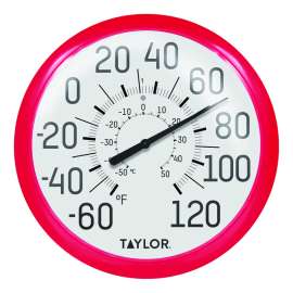 Taylor Dial Thermometer Plastic Red 13.25 in.