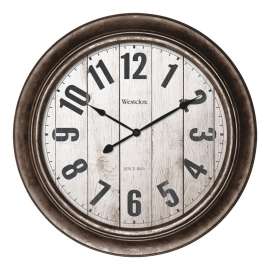Westclox 15-1/2 in. L X 15-1/2 in. W Indoor Classic Analog Wall Clock Glass/Plastic Brown