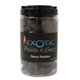 Exotic Pebbles & Glass Black Polished Deco Pebbles 5.5 lb