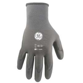 General Electric Unisex Dipped Gloves Gray L 1 pair