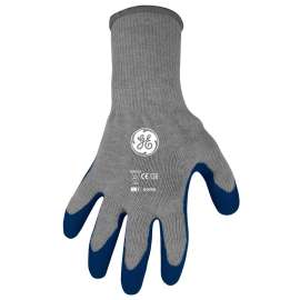 General Electric Unisex Crinkle Dipped Gloves Blue/Gray L 1 pair