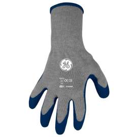 General Electric Unisex Crinkle Dipped Gloves Blue/Gray M 1 pair