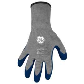 General Electric Unisex Crinkle Dipped Gloves Blue/Gray XL 1 pair