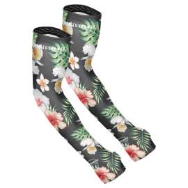 Farmers Defense L/XL Polyester/Spandex Tropical Flower Multicolored Protection Sleeves