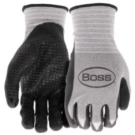 Boss Unisex Indoor/Outdoor Tactile Grip Gloves Black/Gray L 1 pair