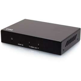 C2G 2-Port HDMI Distribution Amplifier Splitter, 4K 60Hz, 4096 x 2160, 1 x HDMI In, 2 x HDMI Out