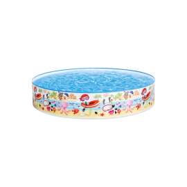 Intex 117 gal Round Plastic Snapset Pool 10 in. H X 5 ft. D