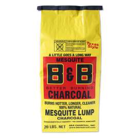 B&B Charcoal All Natural Mesquite Lump Charcoal 20 lb