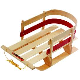 Paricon Pull Sleigh Deluxe Baby Wood Sled 29 in.