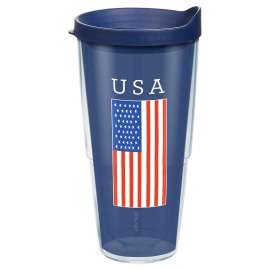 Tervis Patriotic 24 oz USA Flag Multicolored BPA Free Insulated Tumbler
