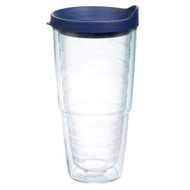 Tervis 24 oz Blue/Clear BPA Free Insulated Tumbler