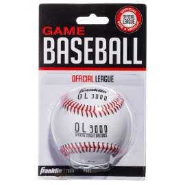 Franklin Official League White Leather Baseball 9 in. 1 pk