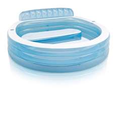 Intex Family Lounge 156 gal Oval Plastic Inflatable Pool 30 in. H X 85 in. W X 88 in. L X 7 ft. D