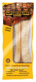 Savory Prime All Size Dogs Adult Rawhide Bone Beef 10 in. L 2 pk
