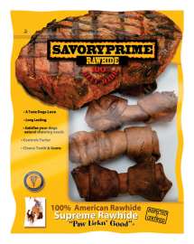 Savory Prime All Size Dogs Adult Knotted Bone Beef 4-5 in. L 4 pk