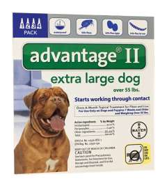 Bayer Advantage II Liquid Dog Flea Drops 0.54 oz