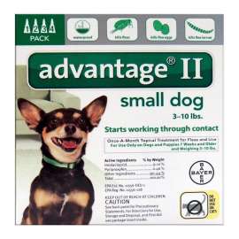Bayer Advantage II Liquid Dog Flea Drops Imidacloprid/Pyriproxyfen 0.056 oz