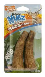 Nylabone Nubz Venison Bone For Dogs 4.3 in. 2 pk