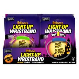 Magic Seasons Fun Flashers LED Halloween Light-Up Wristband 1 pk