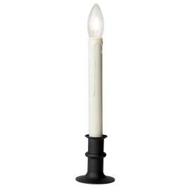 Celestial Lights Black/Ivory Battery Operated Taper Flameless Flickering Candle