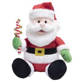 Cuddle Barn Animated Jingling Santa Toy Plush Multicolored