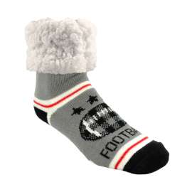 Pudus Unisex Classic Football One Size Fits Most Slipper Socks Gray
