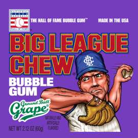 Big League Chew Grape Bubble Gum 2.12 oz