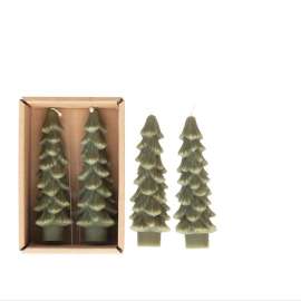 Creative Co-op Flaire Evergreen Tree Taper Candle 5 in.
