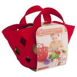Hape Toys Soft Toy Vegetable Basket Plush Assorted 8 pc