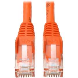 Tripp Lite 10ft Cat6 Gigabit Snagless Molded Patch Cable RJ45 M/M Orange 10', 10ft, 1 x RJ-45 Male, 1 x RJ-45 Male, Orange