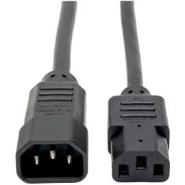 Tripp Lite 10ft Computer Power Cord Extension Cable C14 to C13 10A 18AWG 10', 10A, 18AWG (IEC-320-C14 to IEC-320-C13) 10-ft."