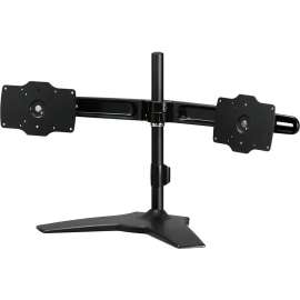 Amer Mounts Stand Based Dual Monitor Mount for two 24"-32" LCD/LED Flat Panel Screens, Supports up to 33.1lb monitors, +/- 20 degree tilt, and VESA 75/100
