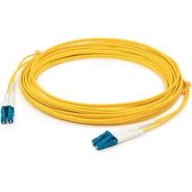 AddOn 15m LC (Male) to LC (Male) Yellow OS2 Duplex Fiber OFNR (Riser-Rated) Patch Cable, 100% compatible and guaranteed to work