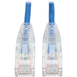 Tripp Lite 1ft Cat6 Gigabit Snagless Molded Slim UTP Patch Cable RJ45 M/M Blue 1' - 1 ft Category 6e Network Cable for Network Device, Switch, Router, Server, Modem, Printer, Computer - First End: 1 x RJ-45 Network - Male - Second End: 1 x RJ-45 Net