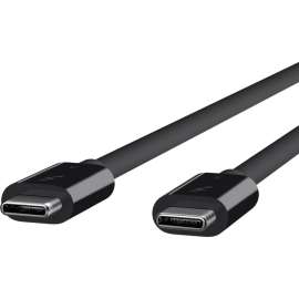 Belkin Thunderbolt 3 Cable (USB-C to USB-C) (100W) (1.6ft/0.5m), 1.64 ft Thunderbolt 3 Video/Data Transfer Cable for Video Device, Hard Drive, MacBook Pro, iMac, First End: 1 x USB Type C, Male, Second End: 1 x USB Type C
