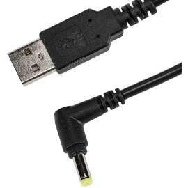 Socket Mobile USB A Male to DC Plug Charging Cable 1.5 meters (4.9 feet) - For Bar Code Scanner - Black - 4.90 ft Cord Length - 1