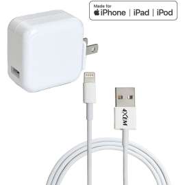 4XEM iPad Charging Kit, 6FT Lightning 8Pin Cable with 12W iPad wall charger., 4XEM iPad Charging Kit, 6FT Lightning 8Pin Cable with 12W iPad wall charger. Combo kit