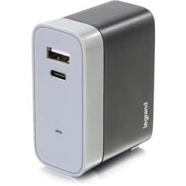 C2G USB C Wall Charger, USB C and USB A Wall Charger, 120 V AC, 230 V AC Input, 5 V DC/5.40 A Output