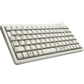 CHERRY G84-4100 Compact-Keyboard - Cable Connectivity - USB, PS/2 Interface - German - Light Gray