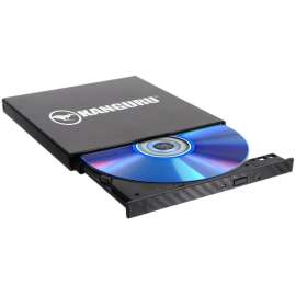Kanguru Solutions Kanguru QS Slim DVDRW DVD Burner, TAA Compliant, DVD-RAM/R/RW Support, 24x CD Read/24x CD Write/24x CD Rewrite, 8x DVD Read/8x DVD Write/8x DVD Rewrite