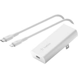 Belkin Mobile Belkin BoostCharge 20W USB-C Power Delivery GaN Wall Charger (USB-C Cable included) - Power Adapter - 20 W - White