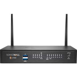 SonicWall TZ370W Network Security/Firewall Appliance - 8 Port - 10/100/1000Base-T - Gigabit Ethernet - Wireless LAN IEEE 802.11ac - DES, 3DES, MD5, SHA-1, AES (128-bit), AES (192-bit), AES (256-bit), WPA, WPA2, WEP, TKIP - 8 x RJ-45 - 2 Year Secure