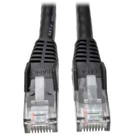 Tripp Lite 10ft Cat6 Gigabit Snagless Molded Patch Cable RJ45 M/M Black 10', 10ft, 1 x RJ-45 Male, 1 x RJ-45 Male, Black