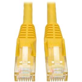 Tripp Lite 10ft Cat6 Gigabit Snagless Molded Patch Cable RJ45 M/M Yellow 10', 10ft, 1 x RJ-45 Male, 1 x RJ-45 Male, Yellow
