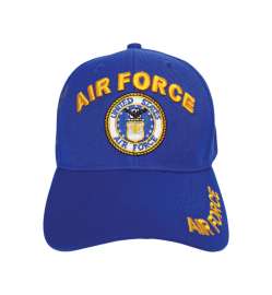 JWM U.S. Air Force Logo Baseball Cap Royal Blue One Size Fits All