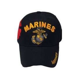 JWM U.S. Marines Logo Baseball Cap Black One Size Fits All