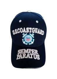 JWM U.S. Coast Guard Logo Baseball Cap Blue One Size Fits All