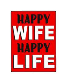 Open Road Brands Happy Wife Happy Life Magnet Embossed Tin 1 pk